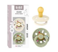 Moomin x BIBS Colour Ciuccio, 0-6 mesi, confezione da 2, Ivory/Sage