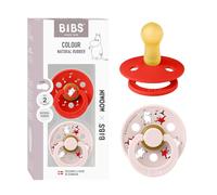 Moomin x BIBS Colour Ciuccio, 6-18 mesi, Candy Apple/Petal