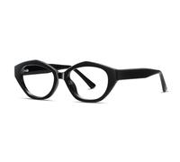moomoobird Anti Blu Occhiali Luce per Donne Gatto Occhio Occhiali Montatura Poligono Retro TR90 Montatura Occhiali, Nero con trasparente