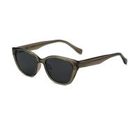 moomoobird Cat Eye Occhiali da sole polarizzati per donne uomini TR90 quadrati retrò occhiali da sole unisex guida, verde con nero