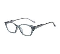 moomoobird Occhiali alla moda Cat Eye con lenti trasparenti TR90, montatura alla moda, da donna, decorazione, grigio con trasparente
