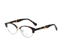 moomoobird Occhiali alla moda con protezione dalla luce blu, montatura in metallo TR90, piccole montature per uomo e donna, Leopard Gold Frame