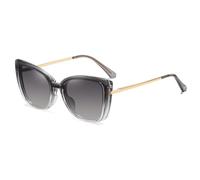 moomoobird Occhiali da sole polarizzati magnetici donne clip su occhiali da sole Cat Eye TR90 montatura occhiali luce blu occhiali filtro lenti, Grey Clear Frame, L
