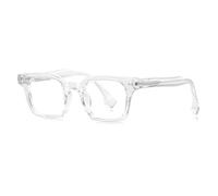 moomoobird Occhiali quadrati da uomo che bloccano la luce blu, montatura TR90, alla moda, da uomo, trasparente