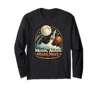 Moon Again Marte Next Retro Space Exploration Maglia a Manica