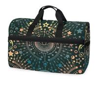 Moon and Star Alchemy - Borsone da viaggio magico per uomini, donne, ragazzi, ragazze, adolescenti, borsa sportiva oversize con scomparto per scarpe, per la notte, il fine settimana, yoga,