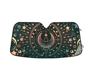 Moon and Star Magical Parasole per parabrezza anteriore pieghevole, per auto, camion, SUV, blocchi raggi UV, riflettente, 140 x 70 cm