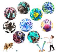 Moon Ball Pallina Che Rimbalza 7 cm, Palla con Foro Ad Alto Rimbalzo 9PCS, Astro Jump Ball, Palla Spaziale Con Extreme High Bounce per Giocare e Ridurre Lo Stress