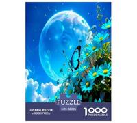Moon Blue Butterfly 1000 Pezzi Puzzle Classici Per Adulti E Bambini A Partire Da 12 Anni Giochi Del Cervello Sfida Impossibile - Regalo Per Amore E Amico 38x26cm/1000pcs