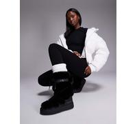 Moon Boot - Ltrack High - Stivali neri impermeabili con dettagli in pelliccia sintetica-Nero 41