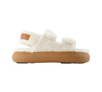 Moon Boot White Calf Leather Bos Taurus Flat Sandals - EU36/US6
