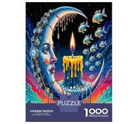 Moon Candle Fish 1000 Pezzi Set Puzzle Mystic Magic Puzzle Cartone Premium - Anziani Appassionati, Allenamento Concentrazione, Regalo Inaugurazione E Tempo Libero Indoor 52x38cm/1000pcs