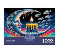 Moon Candle Fish 1000 Pezzi Set Puzzle Mystic Magic Puzzle Classico Cartone Robusto - Puzzle Per Coppie Ultra Difficili, Top Valutato, Attività Perfetta in Casa 70x50cm/1000pcs