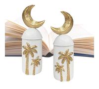 Moon Castle Figurine - Decorative Table Sculpture | Middle Eastern Inspired Ornament, Resin Display Accent for Home Interior Styling Shelf Bookshelf Entryway Bedroom Study Nursery Decorative Piece