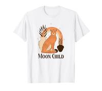 Moon Child (Dichiarazione Hippie e Grafica Boho Cheetah) Maglietta