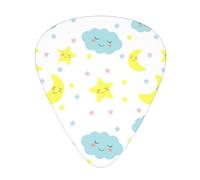 Moon Cloud Star - Set di plettri per chitarra, materiale ABS di alta qualità, vari spessori, migliora la tua esperienza di gioco