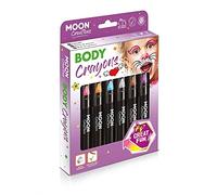 Moon Creations Pastelli per il corpo in stick per pittura per il viso | Pittura per il viso resistente al sudore e all'acqua | Cruelty Free | Per bambini, adulti, Cofanetto Colori Avventura, 3.5 gm