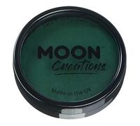 Moon Creations Trucco professionale per viso e corpo | Tortiere professionali con vernice colorata per truccabimbi | Pittura per il viso per bambini, adulti, festival, Halloween, Verde scuro, 36 gm