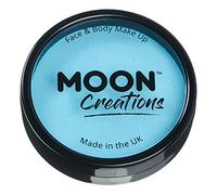 Moon Creations Trucco professionale per viso e corpo | Tortiere professionali con vernice colorata per truccabimbi | Pittura per il viso per bambini, adulti, festival, Halloween, Azzurro, 36 gm