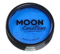 Moon Creations Trucco professionale per viso e corpo | Tortiere professionali con vernice colorata per truccabimbi | Pittura per il viso per bambini, adulti, festival, Halloween, Blu Reale, 36 gm