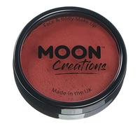 Moon Creations Trucco professionale per viso e corpo | Tortiere professionali con vernice colorata per truccabimbi | Pittura per il viso per bambini, adulti, festival, Halloween, Rosso scuro, 36 gm