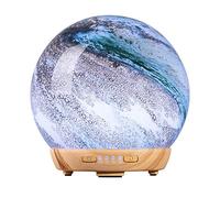 Moon Diffusore di oli essenziali, umidificatore in vetro con 4 timer, 7 colori LED e impostazioni di spegnimento automatico senza acqua, per bambini, casa, ufficio (250 ml)