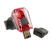 Luce lampeggiante MOON Alcor LED rosso 5 funzioni USB ricaricabile