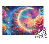 Moon Garden Puzzles 1000 Pezzi Perfetto Per Appassionati Di Esperti Sfide Difficili Creativo Cute Regalo Per La Famiglia Per Adulti E Bambini A Partire Da 12 Anni 52x38cm/1000pcs