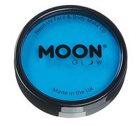 Moon Glow Barattoli per torte Pro Intense Neon UV Face & Body Paint - Trucco professionale con pittura per il viso a base d'acqua per adulti e bambini, Blu intenso, 36g