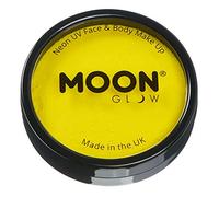 Moon Glow Barattoli per torte Pro Intense Neon UV Face & Body Paint - Trucco professionale con pittura per il viso a base d'acqua per adulti e bambini, Giallo intenso, 36g