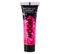 Moon Glow Gel glitterato UV per viso e corpo al neon, Magenta, 12 ml (confezione da 1)