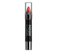 Moon Glow Neon UV Paint Stick Body Pastello per viso e corpo, Rosso intenso, 1 conteggio (confezione da 1)