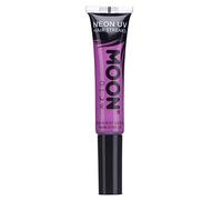 Moon Glow Strisce di colore per capelli UV al neon | Mascara per capelli - Tintura temporanea per capelli lavabile | Colore neon brillante, si illumina sotto l'illuminazione UV, Viola intenso, 15 ml