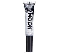 Moon Glow Strisce di colore per capelli UV al neon | Mascara per capelli - Tintura temporanea per capelli lavabile | Colore neon brillante, si illumina sotto l'illuminazione UV, Bianco, 15 ml