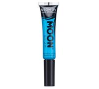 Moon Glow Strisce di colore per capelli UV al neon | Mascara per capelli - Tintura temporanea per capelli lavabile | Colore neon brillante, si illumina sotto l'illuminazione UV, Blu intenso, 15 ml