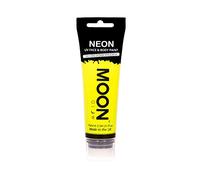 Moon Glow Supersize Neon UV Face & Body Paint - con applicatore in spugna, Giallo intenso, 75 ml