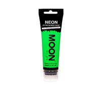 Moon Glow Supersize Neon UV Face & Body Paint - con applicatore in spugna, Verde intenso, 75 ml