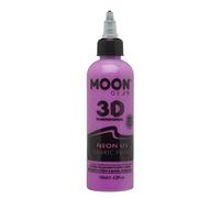 Moon Glow Vernice per tessuti Neon UV 3D - Vernice per tessuti per vestiti, magliette, borse, scarpe e tela, Viola intenso, 125 ml (confezione da 1)