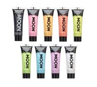 Moon Glow Vernice UV intensa per viso e corpo al neon - 12 ml (confezione da 9)