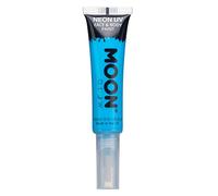 Moon Glow Vernice UV neon per viso e corpo con applicatore a pennello, Blu intenso, 15 ml (confezione da 1)