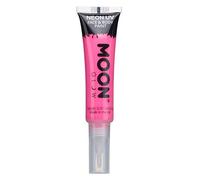 Moon Glow Vernice UV neon per viso e corpo con applicatore a pennello, Rosa intenso, 15 ml (confezione da 1)