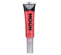 Moon Glow Vernice UV neon per viso e corpo con applicatore a pennello, Rosso intenso, 15 ml (confezione da 1)