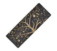 Moon Golden stampato mens yoga mat gomma naturale antiscivolo, con yoga mat storage tapete para ejercicio 180,3x66 cm per la casa
