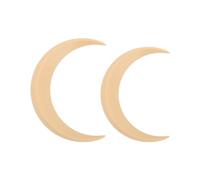 Moon Hair Pin 2 - Pack | Crescent Moon Shape Hairpin for Secure Hold | Sturdy Sticks for Cosplay/Daily Use/Parties | Smooth ABS Finish, 40g Lightweight (Beige)