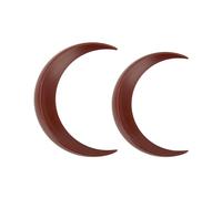 Moon Hair Pin 2 - Pack | Crescent Moon Shape Hairpin for Secure Hold | Sturdy Sticks for Cosplay/Daily Use/Parties | Smooth ABS Finish, 40g Lightweight (Brown)