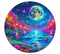 Moon Lake Puzzle Rotondo Da 1000 Pezzi Puzzle Creative Arts Puzzle Bambini Giocattolo Puzzle Antistress Per Amici Di Famiglia Rotonda 1000pcs (67.5x67.5cm)