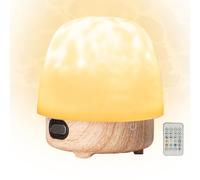 Moon Lamp Light, Wireless Speaker Globe, Touch Sensor Night Light, White, Natural Wood, Walnut, Remote Dimmable Display, 3d Printed Lunar, for Bedroom, Dorm, Travel, Camping, Party Gift Use