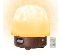 Moon Lamp Light, Wireless Speaker Globe, Touch Sensor Night Light, White, Natural Wood, Walnut, Remote Dimmable Display, 3d Printed Lunar, for Bedroom, Dorm, Travel, Camping, Party Gift Use