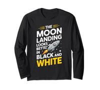 Moon Landing Hoax Conspiracy Fake Cover-Up bufala lunare Maglia a Manica