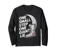 Moon Landing Hoax Conspiracy Fake Cover-Up bufala lunare Maglia a Manica